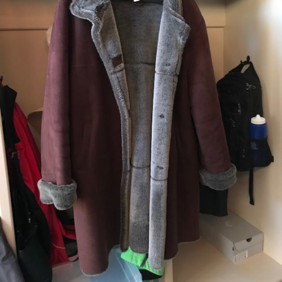 Brown Faux Shearling Coat - Picture 7 of 7